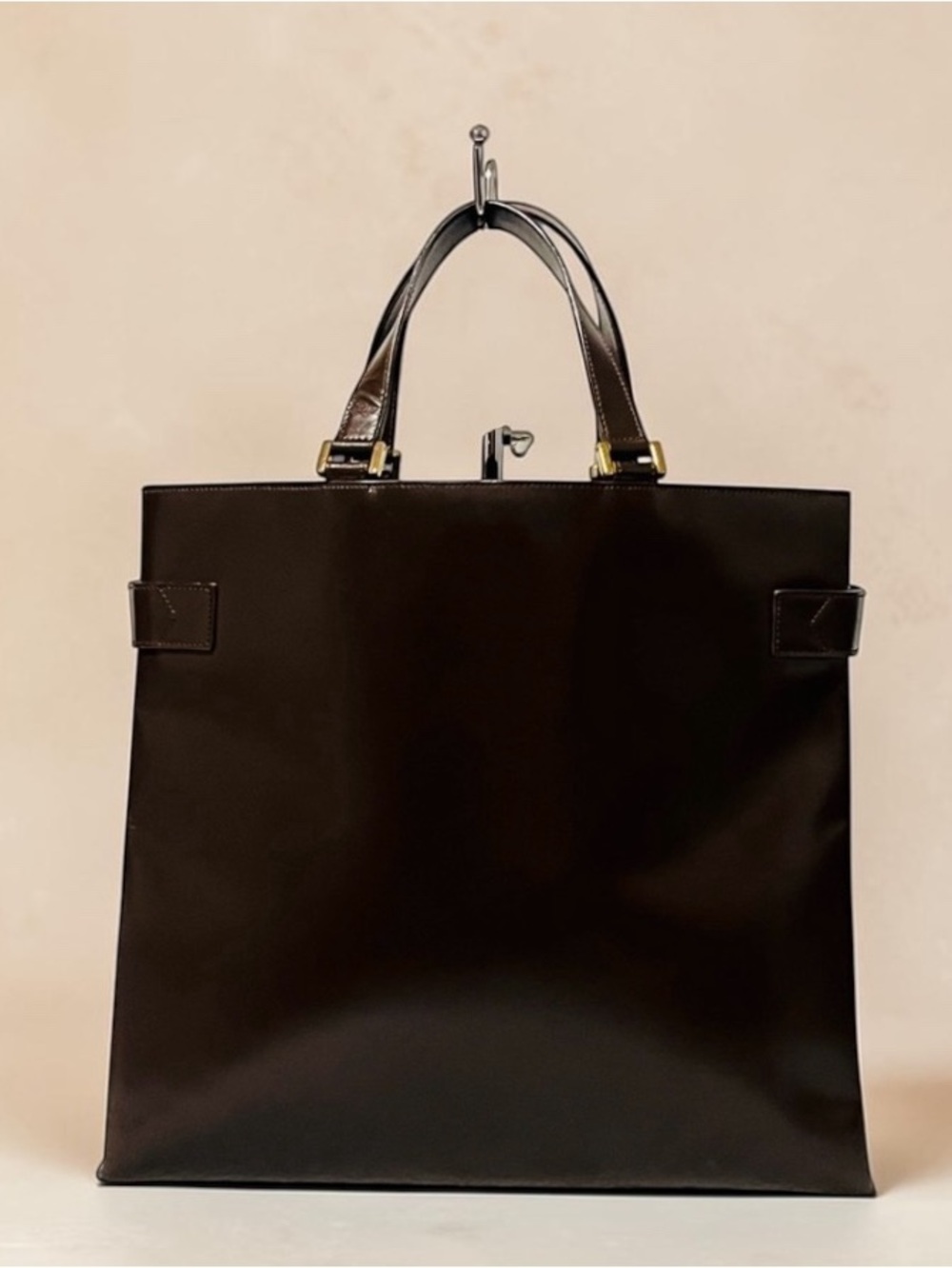Gucci Tom Ford Leather Chocolate Brown Tote Shoulder Bag - Picture 3 of 15